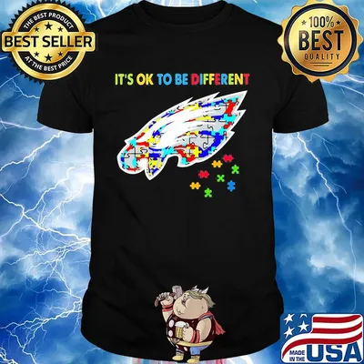 Philadelphia eagles it's ok to be different autism awareness shirt