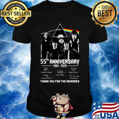 Pink floyd band 55th anniversary 1965 2020 thank you for the memories signatures shirt