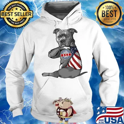 Pitbull tattoos usa 4th of july independence day s Hoodie