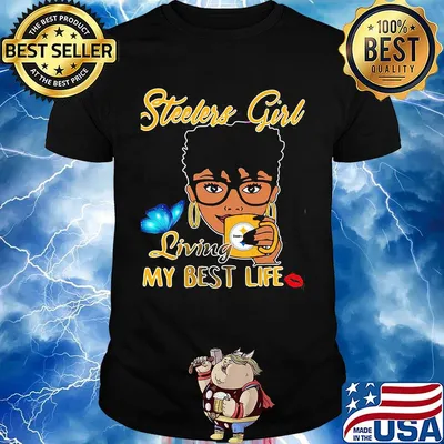 Pittsburgh steelers girl living my best life butterfly shirt