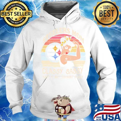 Pittsburgh steelers mom classy sassy and a bit smart assy vintage retro s Hoodie