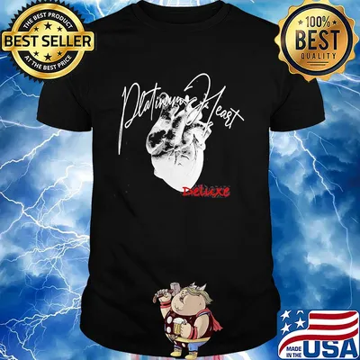 Platinum heart deluxe black shirt