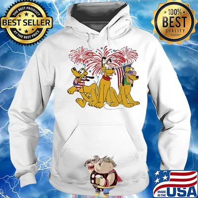 Pluto dog firework american flag independence day s Hoodie