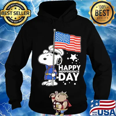 Police snoopy american flag happy independence day s Hoodie