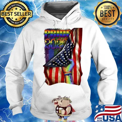Pride 2020 American flag LGBT independence day s Hoodie