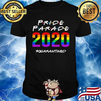 Pride parade 2020 quarantined lgbt black shirt