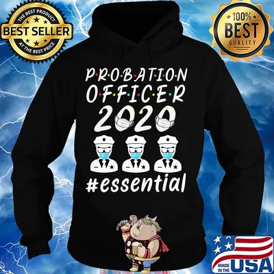 Probation officer 2020 mask essential s Hoodie