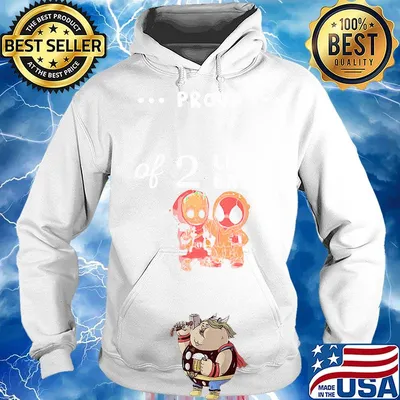 Proud of 2 little babies groot and spider man s Hoodie