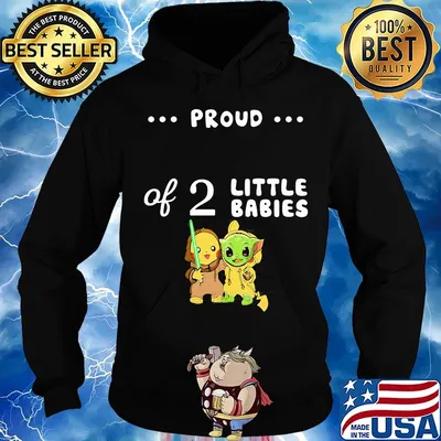 Proud of 2 little babies pokemon and baby yoda s Hoodie