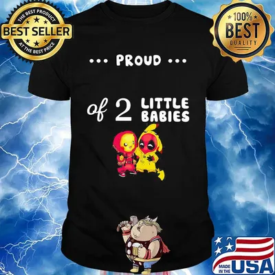 Proud of 2 little babies pokemon and spider man shirt