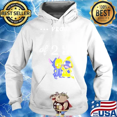 Proud of 2 little babies pokemon and stitch s Hoodie