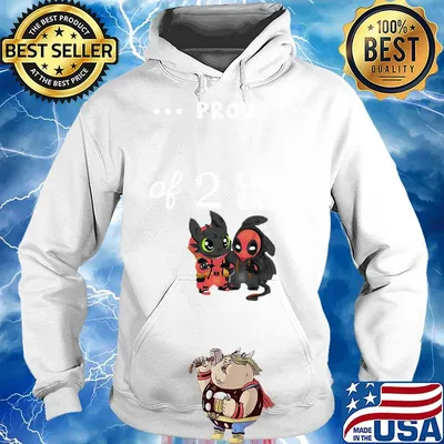 Proud of 2 little babies toothless and spider man s Hoodie