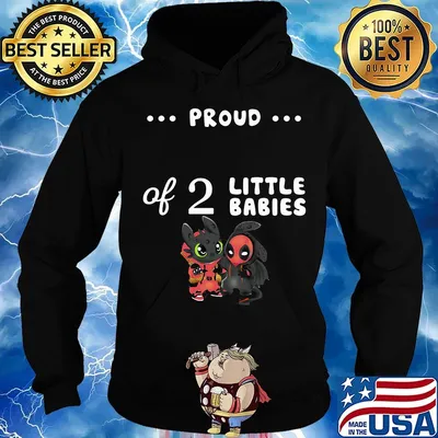Proud of 2 little babies toothless and spider man s Hoodie