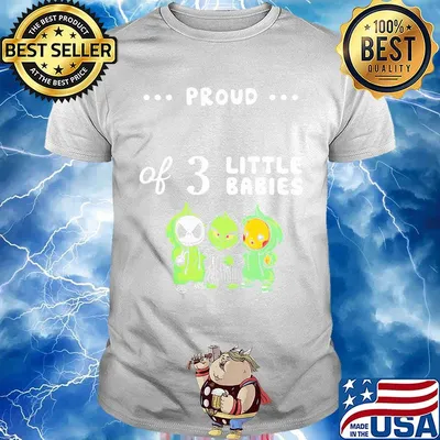 Proud of 3 little babies jack skellington grinch and pokemon shirt