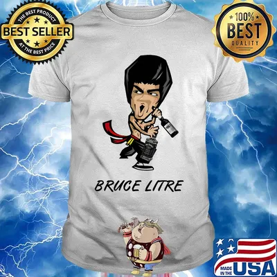 Pruce Litre with Wine Pruce Lee Shirt