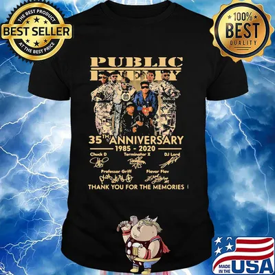 Public enemy 35th anniversary 1985 2020 thank you for the memories signatures shirt