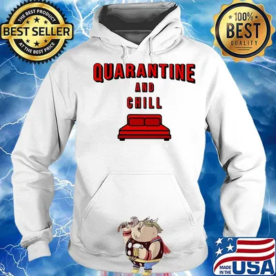 Quarantine and chill red bed s Hoodie