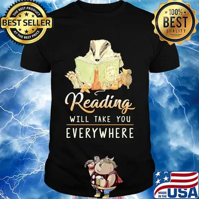 Rading Will Take You Everywhere Book Squirrel Shirt