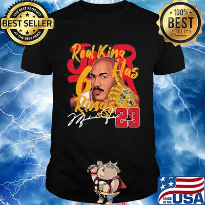 Real king rings michael jordan 23 signature shirt