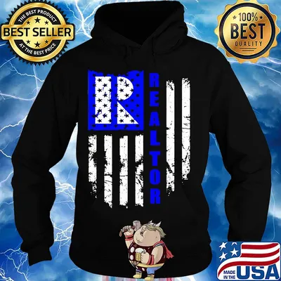 Realtor logo american flag independence day s Hoodie