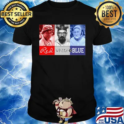 Red white and blue american icons 4th of july independence day shirt