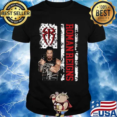 Roman reigns signature american flag independence day shirt