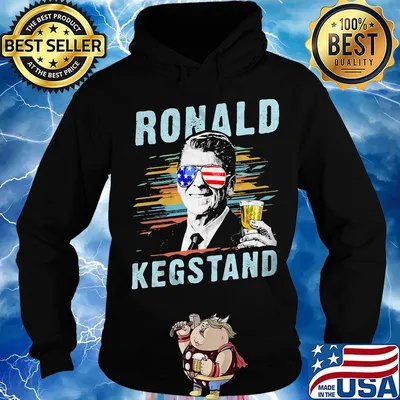Ronald kegstand drink american flag independence day s Hoodie