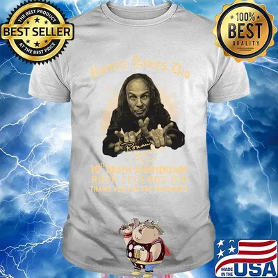 Ronnie james dio 10th death anniversary rock legends dio thank you for the memories signature shirt