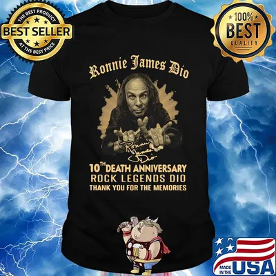Ronnie james dio 10th death anniversary rock legends dio thank you for the memories signature shirt