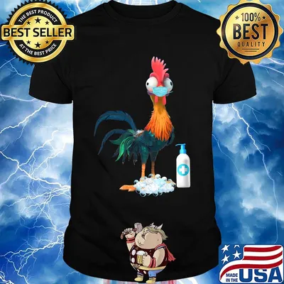 Rooster Hand Wash Soap Face Mask Shirt