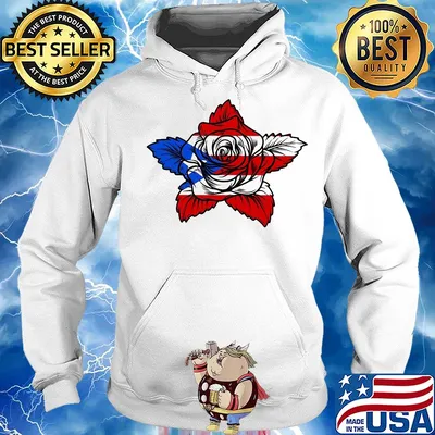 Rose American flag veteran Independence Day s Hoodie
