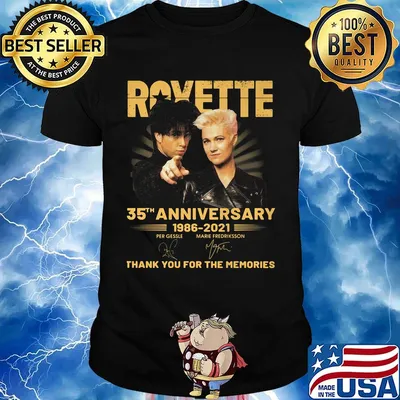 Roxette 35th anniversary 1986 2020 thank you for the memories signatures shirt