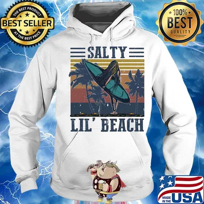 Salty lil' beach vintage retro s Hoodie