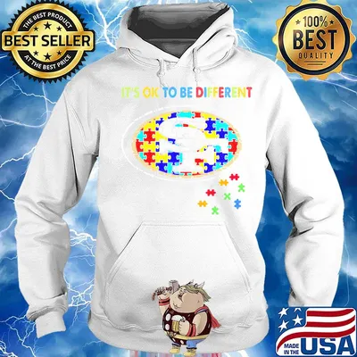 San francisco 49ers it's ok to be different autism awareness s Hoodie