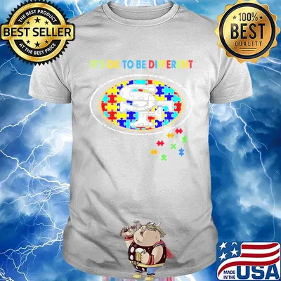 San francisco 49ers it's ok to be different autism awareness shirt
