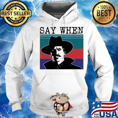 Say when cowboys vintage retro s Hoodie