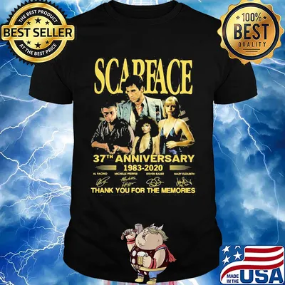 Scarface 37th anniversary 1983 2020 thank you for the memories signatures shirt