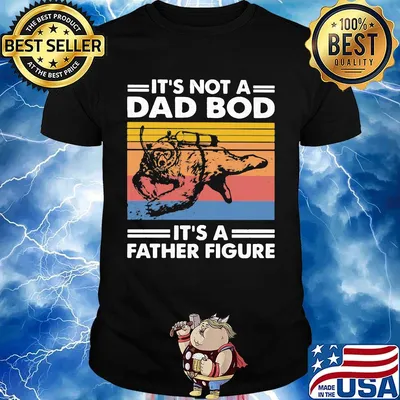 Scuba diving bear it's not a dad bod it's father figure father's day vintage retro shirt