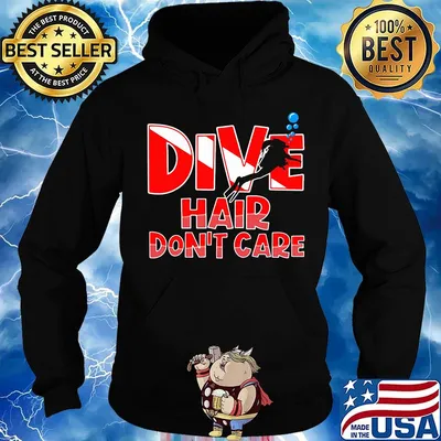 Scuba diving dive hair don't care s Hoodie