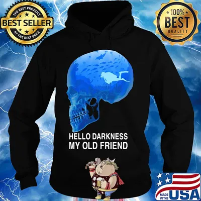 Scuba diving skull hello darkness my old friend s Hoodie