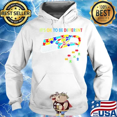 Seattle seahawks it's ok to be different autism awareness s Hoodie