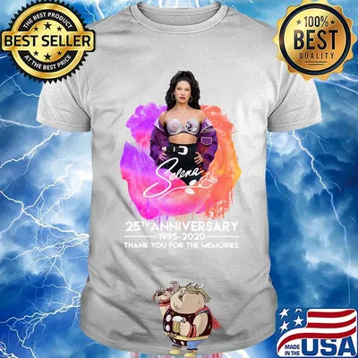 Selena 25th anniversary 1995 2020 thank you for the memories signature shirt