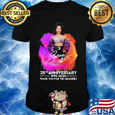 Selena 25th anniversary 1995 2020 thank you for the memories signature shirt