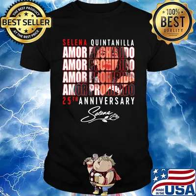Selena quintanilla amor prohibido 25th anniversary signature shirt