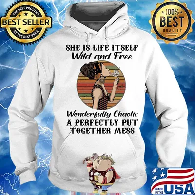 She is life itself wild and free wonderfully chaotic vintage retro s Hoodie