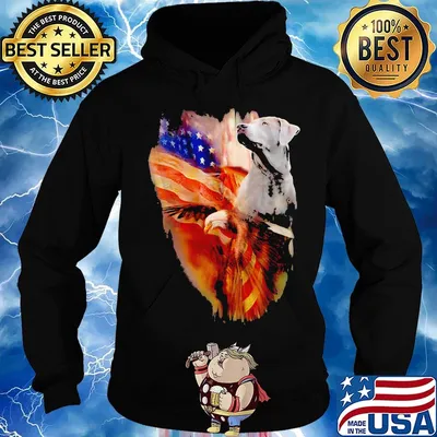 Silver Labrador Retriever American Wings Independence Day Shirt Hoodie