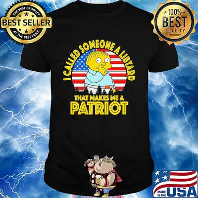 Simpson i called someone a libtard that makes me a patriot american flag independence day vintage retro shirt