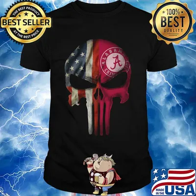 Skull american flag alabama crimson tide independence day shirt