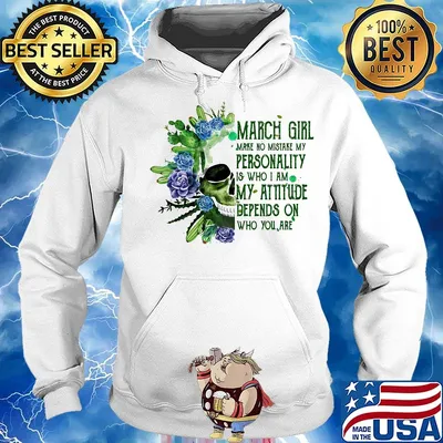 Skull cactus march girl make no mistake my personality is who i am my attitude depends on who you are s Hoodie