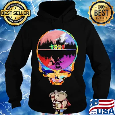 Skull hippie bear water reflection s Hoodie